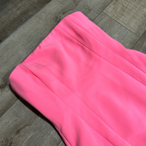 NWT A.L.C. Elizabeth strapless pink sheath midi dress in grapefruit - Picture 5 of 10